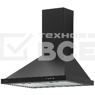 Вытяжка каминная KRONA Bella Retro 600 PB черный, 59.6 см, 1300 куб. м/ч, 56 дБ