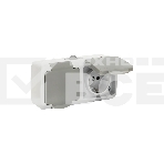 Розетка EKF Мурманск EFR16-129-30-54 2-местная 16А с заземлением с крышкой IP54 серый с защитными шторками, фото7