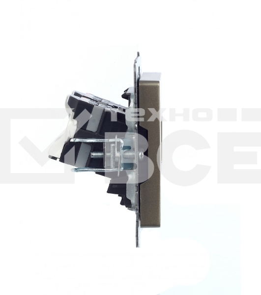 Розетка компьютерная двойная IEK BRITE РК10-2-БрШ (BR-K20-1-K37) СП RJ45 кат.5E шампань