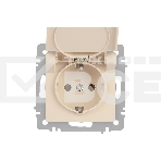 Розетка Intro Accent 6-203-02 2P+E Schuko с крышкой 16А-250В IP20 СУ сл.кость Б0063716, фото5