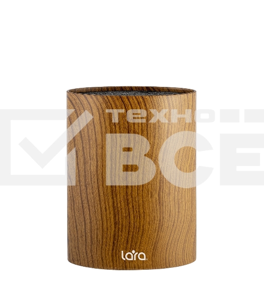Подставка для ножей универсальная LARA LR05-101 Wood овальная Soft touch полипропилен