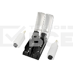 Дозатор для жидкого мыла пластиковый puff-8108 белый с черной кнопкой, 350+350 мл, 22х9х14 см, фото8