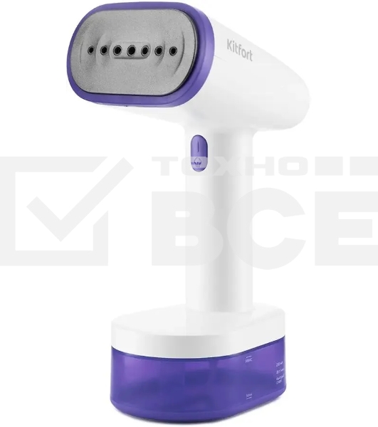Отпариватель Kitfort КТ-984-1 фиолетовый, 1600 Вт, 28 г/мин, 250 мл