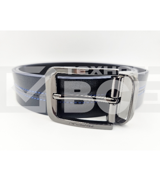 Ремень мужской Piquadro Blue Square CU6742B2/BLUN 125х3.5 см синий/черный натур.кожа