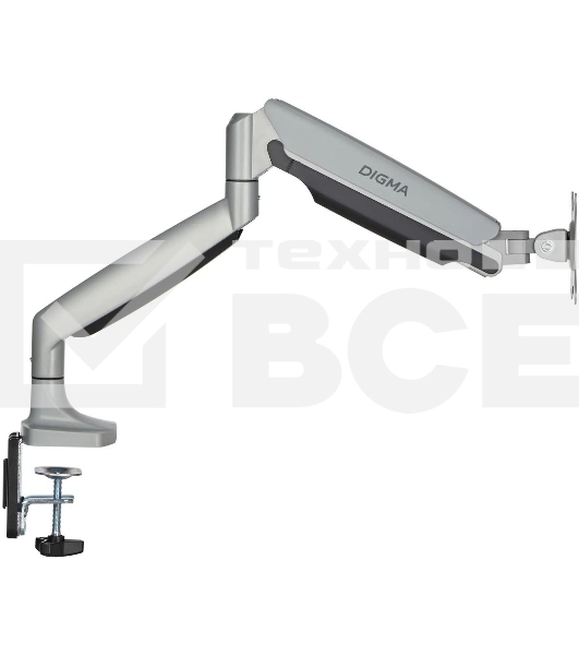 Кронштейн для мониторов ЖК Digma D-MM301 серый 17'-45' макс.15кг крепление к столешнице поворот и наклон