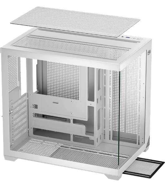 Корпус без блока питания PCCooler C3T700 WH, Midi-Tower, TG, no fans, 1xUSB-A 3.0 + 1xUSB-A 2.0 + 1xUSB-C, ATX, mATX, mITX белый