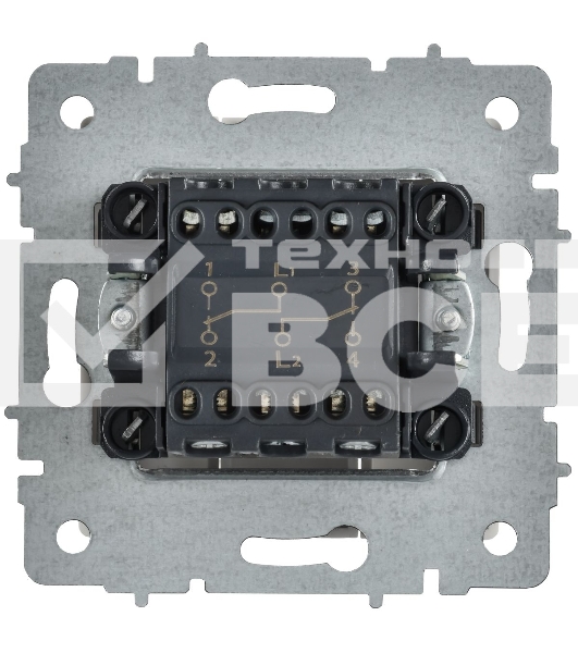 Выключатель 2-кл. прох. 10А ВС10-2-6-БрАБ а/б IEK. BRITE