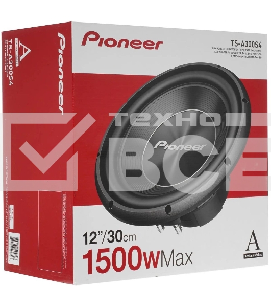 Сабвуфер автомобильный Pioneer TS-A300S4 500Вт пассивный (30 см/12')