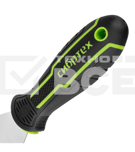 Шпательная лопатка из нержавеющей стали Сибртех 75 мм, двухкомпонентная рукоятка