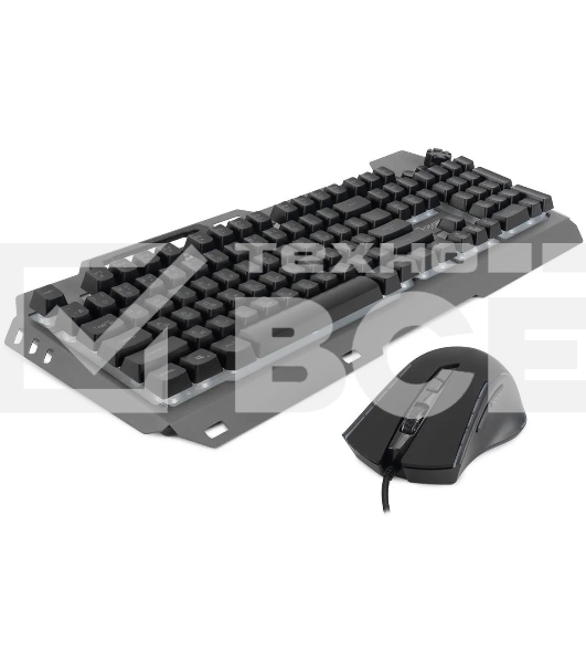 Комплект клавиатура + мышь Оклик GMNG 700GMK клав:черный мышь:черный USB Multimedia LED