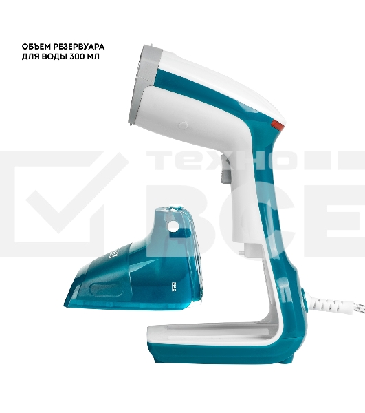 Отпариватель Galaxy Line GL 6192 зеленый/белый, 1000 Вт, 25 г/мин, 300 мл