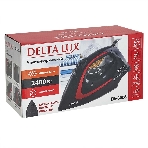 Утюг DELTA LUX DE-3006 черный/красный, 2400 Вт, 30 г/мин, 150 г/мин, 300 мл, фото2