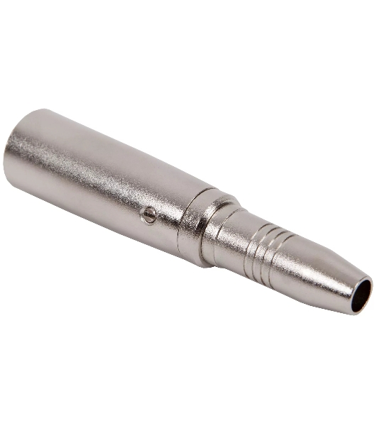 Переходник аудио FORCE CFA-011XLR (M) 3-pin на 1/4' TRS Jack (F), материал контактных частей медь, покрытие никель, матовый серебристый