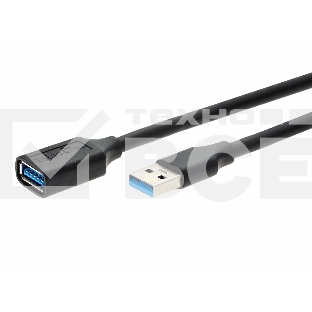 Кабель удлинительный USB3.0 Am-Af 3m Telecom черный (TUS708-3M)