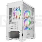 Компьютерный корпус Powercase ByteFlow Micro White, Tempered Glass, 4х 120mm ARGB fans, ARGB HUB, белый, mATX  (CAMBFW-A4), фото8