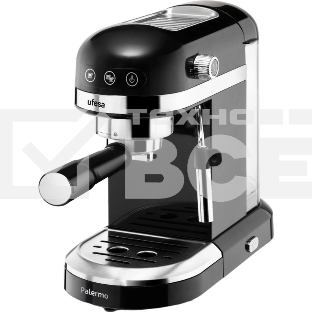 Кофеварка рожковая Ufesa PALERMO BLACK черный, исп. кофе - молотый, 1.5 л, 1350 Вт, 20 бар