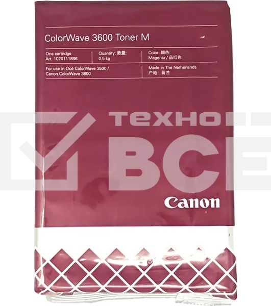 Картридж лазерный Canon ColorWave 3600 Тoner M (3281C003) пурпурный (magenta) для Canon Oce ColorWave 3600