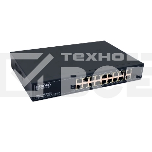 Коммутатор неуправляемый OSNOVO PoE 16 портов 10/100 Мб/с, 2хRJ45, 292 Вт