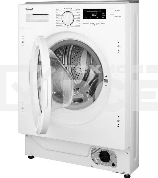 Встраиваемая стиральная машина Weissgauff WMI 6147 Inverter Steam класс:A+++, загрузка до 7кг, отжим:1400об/мин, белый