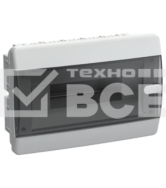 Корпус пластиковый IEK UNION Compact UIC-KP12-V-12-41-K01 ЩРВ-П-12 IP41 черная прозрачная дверь