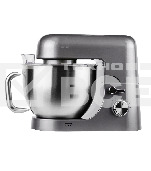 Миксер планетарный Centek CT-1151 (хром/серый)