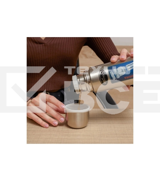 Термос БИОСТАЛЬ NB-500BZ 0.5 литра, с ситечком и чехлом, стальной