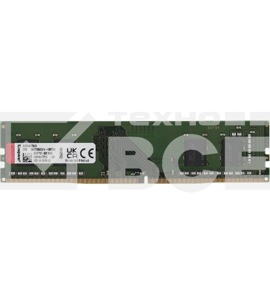Оперативная память Kingston ValueRAM, DDR4, 8Gb (1x8Gb), 3200MHz, CL22, DIMM