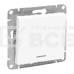 Механизм выключателя EKF UP1-SWW-14 одноклавишный, с подсветкой, белый Эпика, фото 1