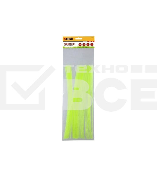 Леска для триммера круглая нарезанная Denzel 2,4 мм х 30 см 50 шт FLEX CORD