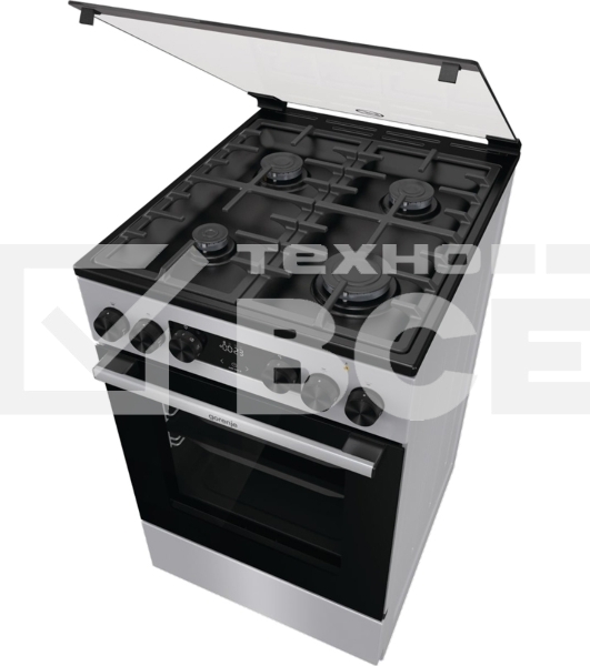 Плита Комбинированная Gorenje GK5C41SF серый (стеклянная крышка) реш.чугун