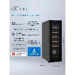 Винный шкаф ZÜGEL ZCWF123B черный, 32 л, 1 отсек, 12 бут., фото4