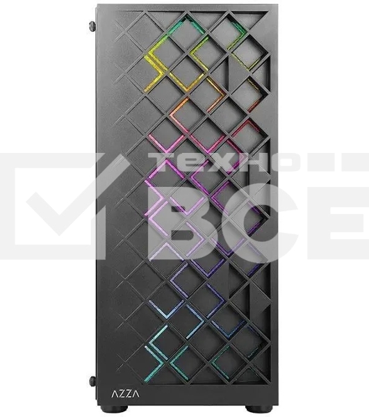 Компьютерный корпус Azza Spectra черный без БП ATX 7x120mm 2x140mm 2xUSB2.0 1xUSB3.0 audio bott PSU
