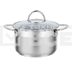 Кастрюля Maunfeld GERDA MCS25S07 из нержавеющей стали со стеклянной крышкой, 18 см, 2,5 л., фото 1