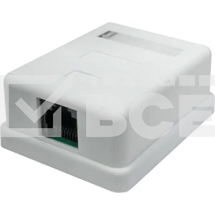 Розетка Suprlan 10-0307-1, наклад. RJ45 1 кат.5E UTP