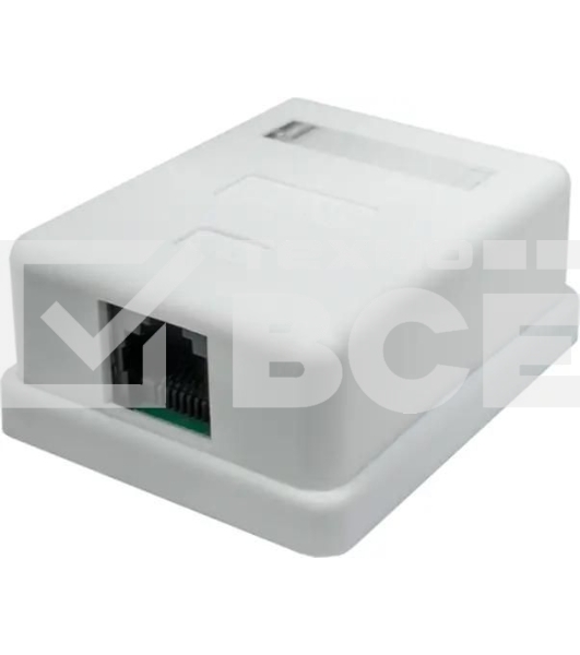 Розетка Suprlan 10-0307-1, наклад. RJ45 1 кат.5E UTP