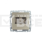 Розетка компьютерная двойная IEK BRITE РК10-2-БрШ (BR-K20-1-K37) СП RJ45 кат.5E шампань, фото4