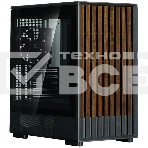 Компьютерный корпус Zalman P10 NAMU, MATX, черный, WINDOW, FRONT COVER WALNUT, 2x3.5