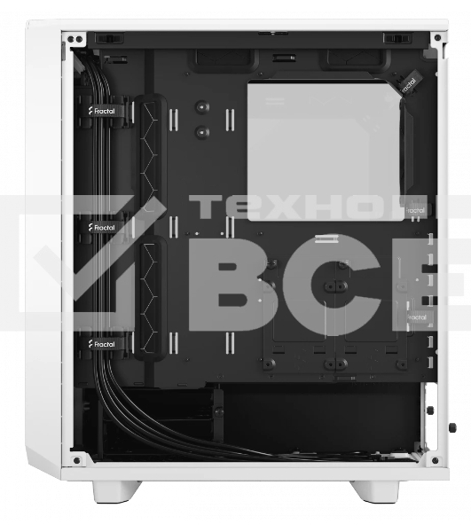 Компьютерный корпус Fractal Design MESHIFY 2 COMPACT белый - TG/ATX, TG/2x140мм & 1x120мм fans inc./FD-C-MES2C-05