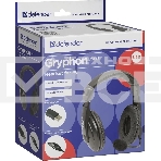 Гарнитура проводная Defender Gryphon 750U USB, черный, 1.8м кабель, фото2