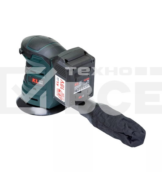Эксцентриковая шлифовальная машина аккумуляторная KLPRO KLEZ18-50 (18В, Li-ion-2шт, 5.0А·ч, ЗУ 4,5А)