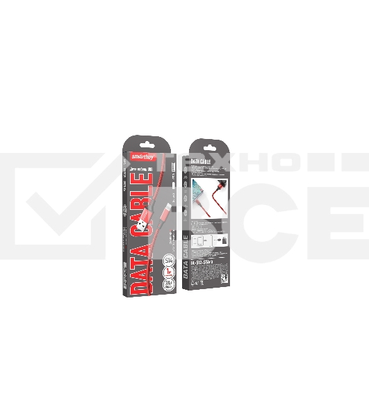 Кабель Smartbuy (iK-512-S14rb) S14 Lightning красный/черный, 3 А, 1 м
