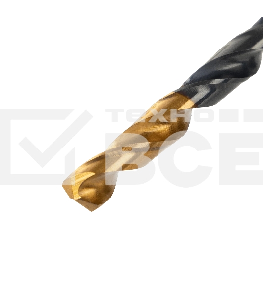 Сверло по металлу Denzel 4,8 мм, HSS-Tin, Golden Tip, 10 шт.