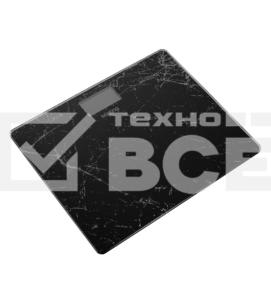 Напольные весы KORTING/ Напольные весы KORTING, диапазон измерений 0.5- 180 кг, интервал измерения 50 г, интегрированный LED-дисплей, работают от 2-х ААА батареек (в комплекте), автоматическое включение/отключение, черный мрамор