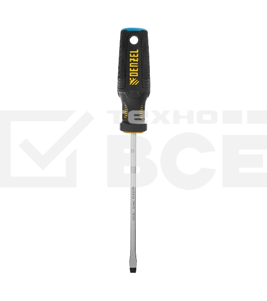 Отвертка Denzel SL6x150 мм, S2, 3к рукоятка