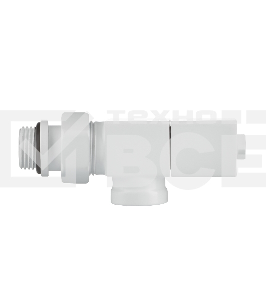 Набор дизайн-вентилей Royal Thermo CUBE, осевой (белый) 1/2