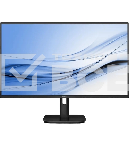 Монитор 27' Philips 27E1N1200A IPS 1920x1080, 100 Гц, 4 мс, 16:9, 300 кд/м², HDMI 1.4, DP 1.2, VGA, 3.5 мм, динамики (2x2 Вт), черный