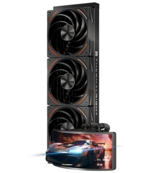 Водяное охлаждение для процессора Thermalright Rainbow Vision 360 Turbo (360mm, LED, Black, ARGB/Fans: 3x120mm, 120.38CFM, 44.7dBA, 3000RPM/Pump height 86mm, 6400RPM, Rad thickness 27mm/S: 1700, 1200, 1851, 115X, 2011, 2066, AM5, AM4)
