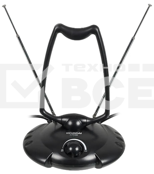 Антенна телевизионная Hyundai H-TAI200 15дБ активная черный