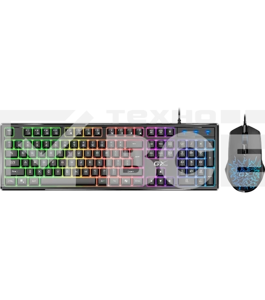 Комплект клавиатура+мышь Genius Scorpion KM-GX3 проводной, USB, 2400 DPI, черный