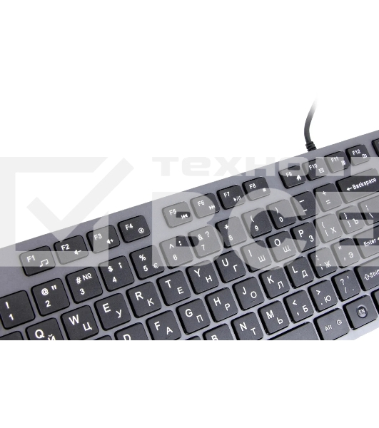Клавиатура A4Tech KV-300H серый/черный USB slim